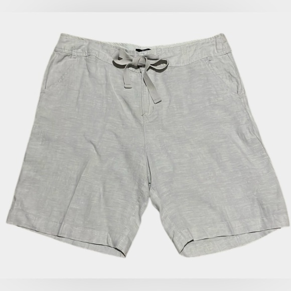 Jones & Co linen shorts Button Zip Drawstring Womens 14 Beige Casual Summer - Picture 11 of 11